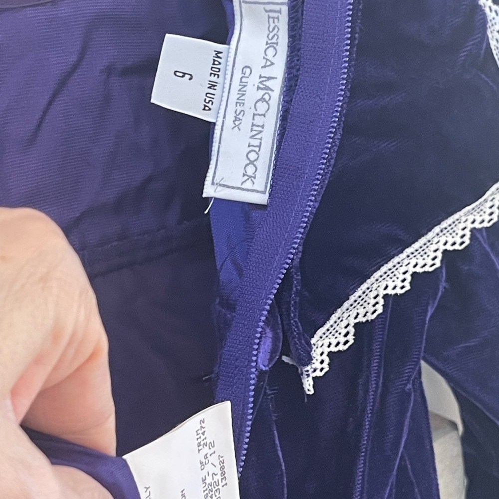 VINTAGE JESICA MCCLINTOCK PURPLE FORMAL DRESS - Picture 7 of 11
